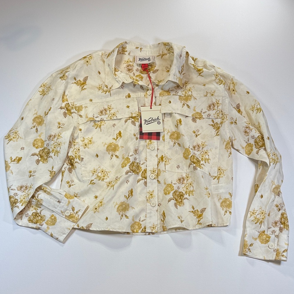 Woolrich Floral Shirt with Cream and Yellow Tones